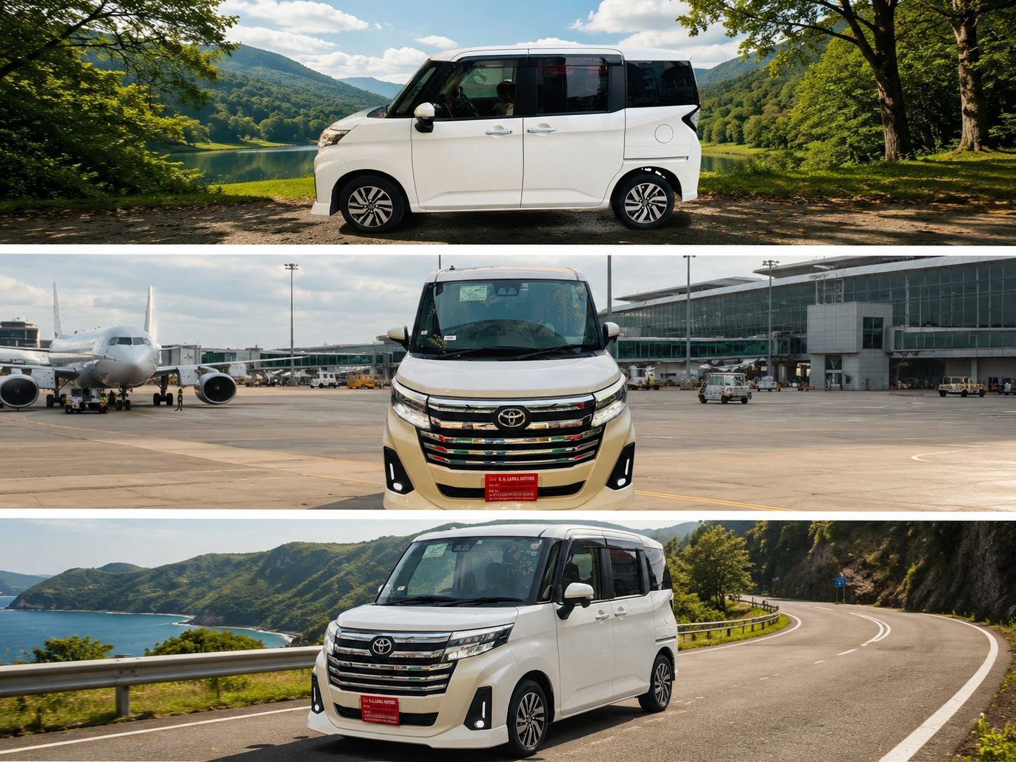 Side profile of the Toyota Roomy tour vehicle